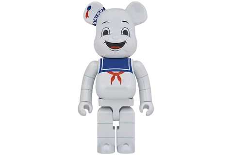 Bearbrick Stay Puft Marshmallow Man White Chrome Ver. 1000%