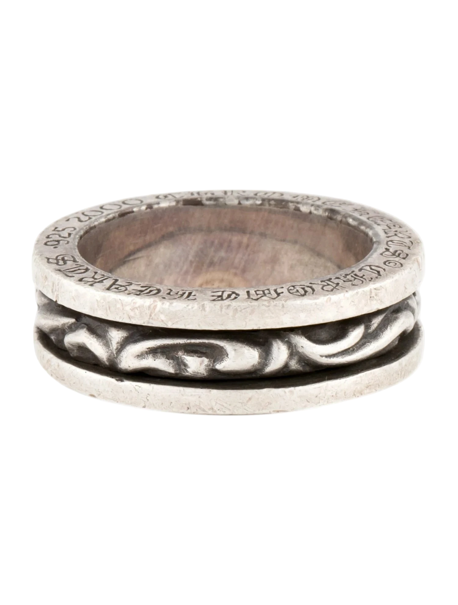 Chrome Hearts Scroll Spinner Ring