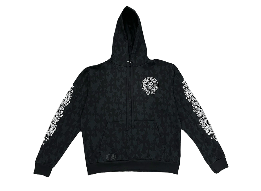 Chrome Hearts Cemetery Cross All Over Print Hoodie (Pre-Owned)