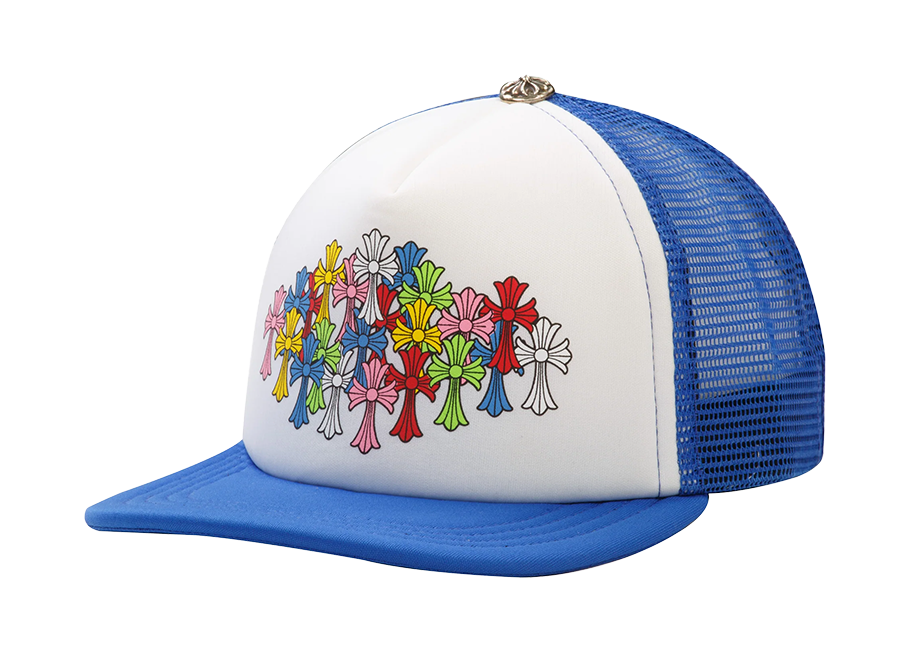 Chrome Hearts Multi Cross Trucker Hat Blue
