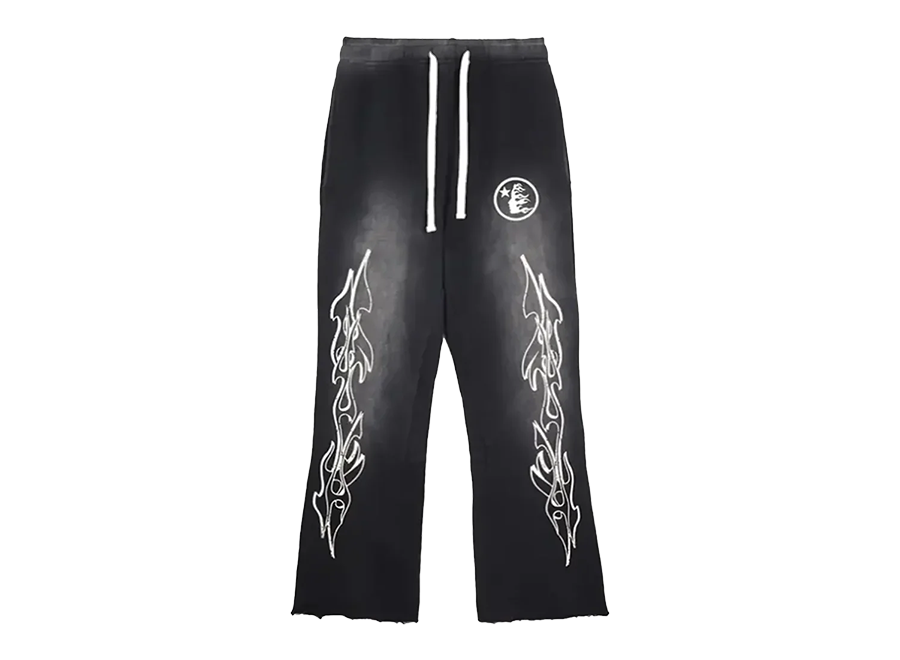 Hellstar Flame Flare Sweatpants Black