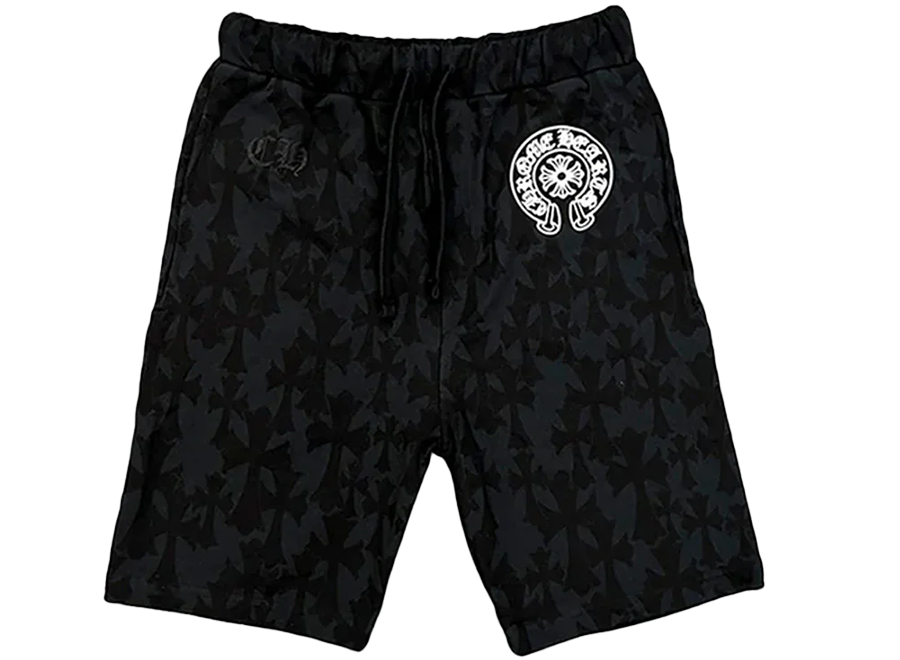 Chrome Hearts Cemetery Cross All Over Print Shorts