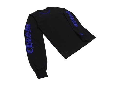 Chrome Hearts 1988 Neck Logo Long Sleeve T-shirt Black/Blue (Pre-Owned)