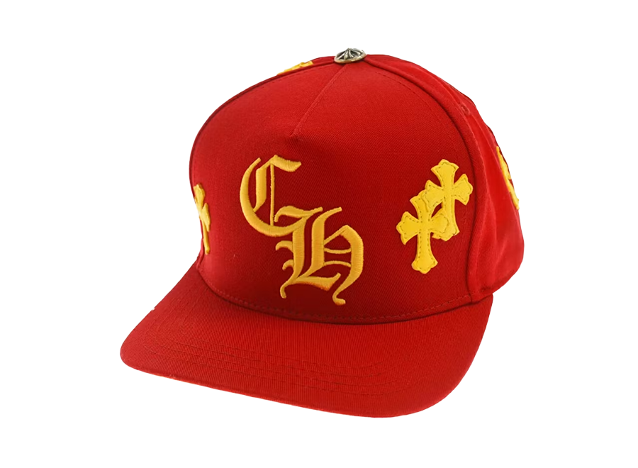 Chrome Hearts Patch Baseball Cap Red/Yellow (Pre-Owned)