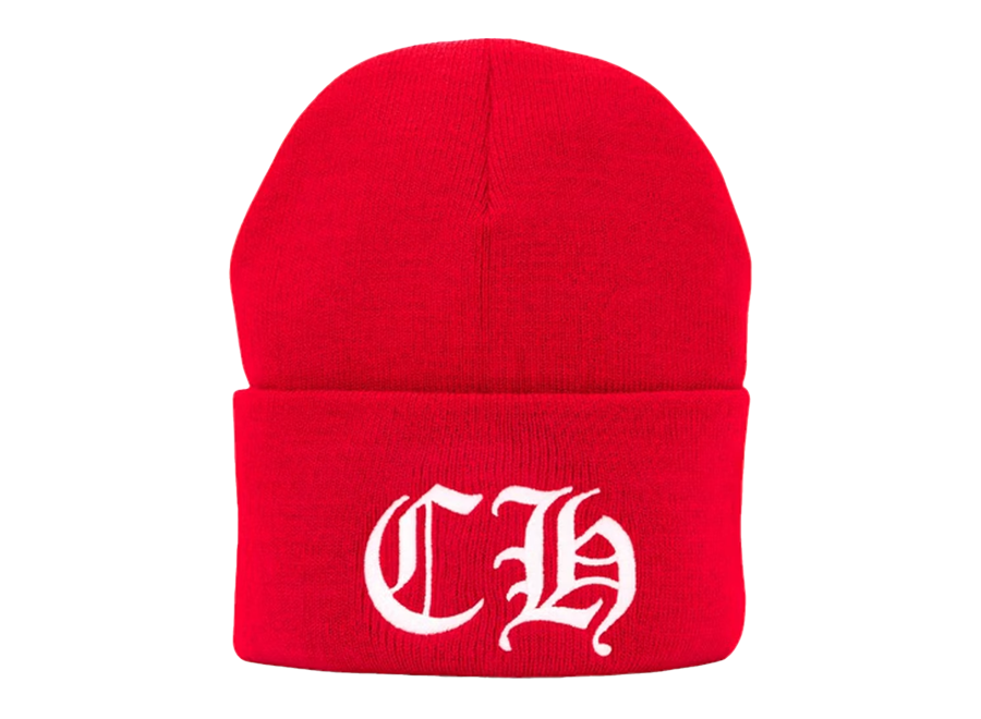 Chrome Hearts CH Logo Beanie Red/White
