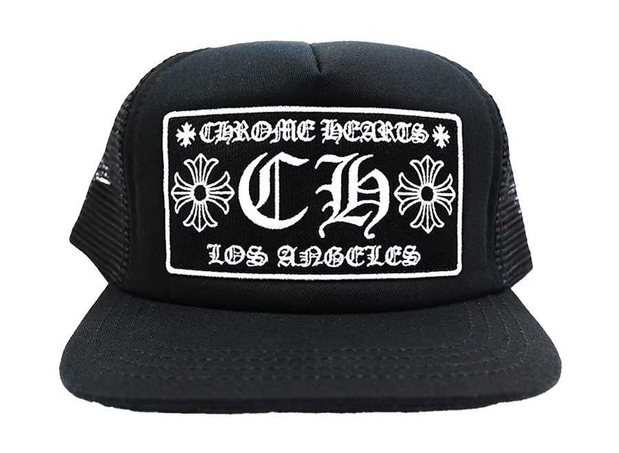 Chrome Hearts CH Los Angeles Trucker Hat Black/Black
