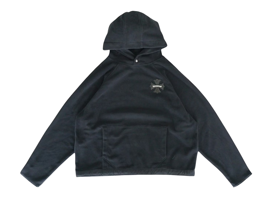 Chrome Hearts Leather Patch Fleece Hoodie