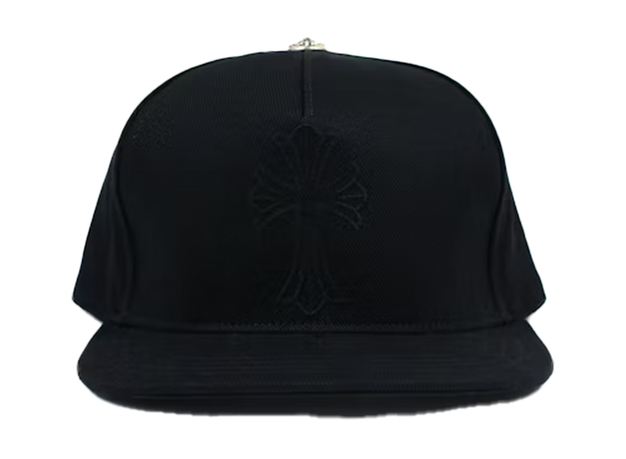 Chrome Hearts Cross Waxed Denim Baseball Cap (Pre-Owned)