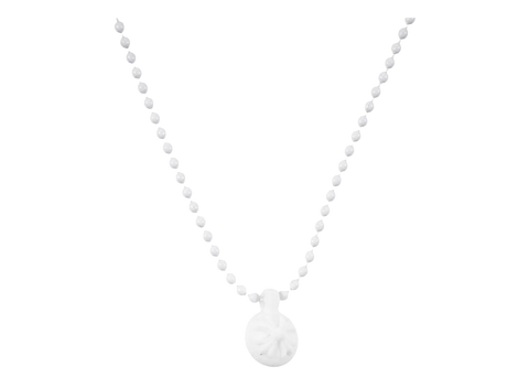 Chrome Hearts Plus Cross Silichrome Necklace White
