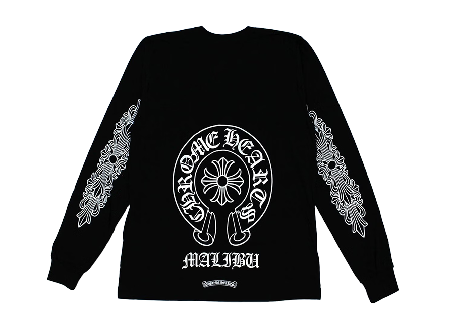 Chrome Hearts Horseshoe Floral Malibu Exclusive L/S T-shirt Black (Pre-Owned)