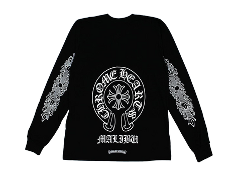 Chrome Hearts Horseshoe Floral Malibu Exclusive L/S T-shirt Black (Pre-Owned)