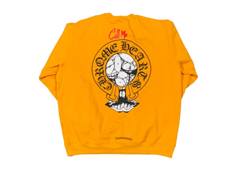 Chrome Hearts Matty Boy Call Me Crewneck Sweatshirt Yellow (Pre-Owned)