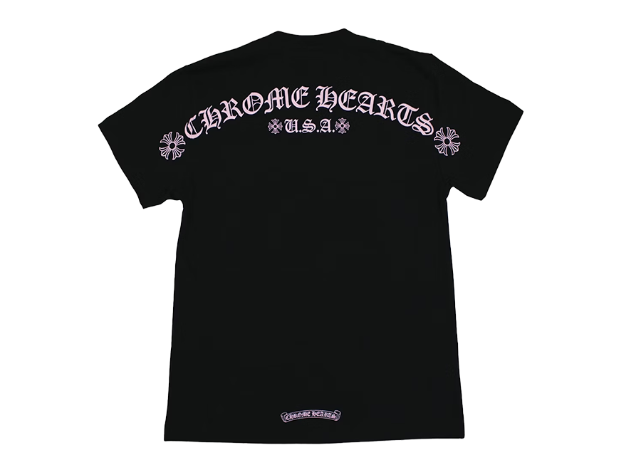 Chrome Hearts Matty Boy Shoulder Logo T-shirt Black/Pink (Pre-Owned)