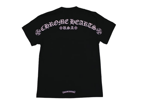 Chrome Hearts Matty Boy Shoulder Logo T-shirt Black/Pink (Pre-Owned)