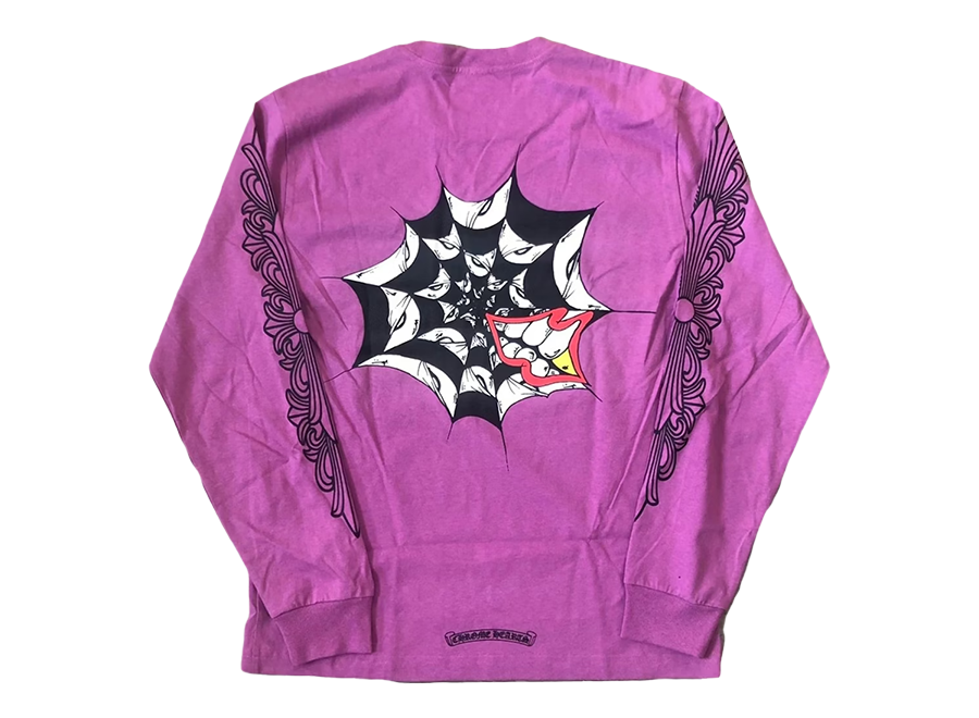 Chrome Hearts Matty Boy Spider Web L/S T-shirt Purple (Pre-Owned)