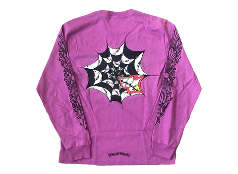 Chrome Hearts Matty Boy Spider Web L/S T-shirt Purple (Pre-Owned)