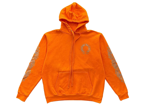Chrome Hearts Orange & Silver Miami Exclusive Horseshoe Logo Hoodie (Pre-Owned)