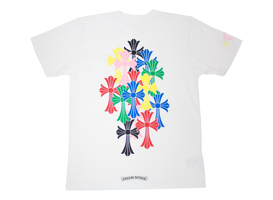 Chrome Hearts Multi Color Cross Cemetery T-shirt White (Pre-Owned)
