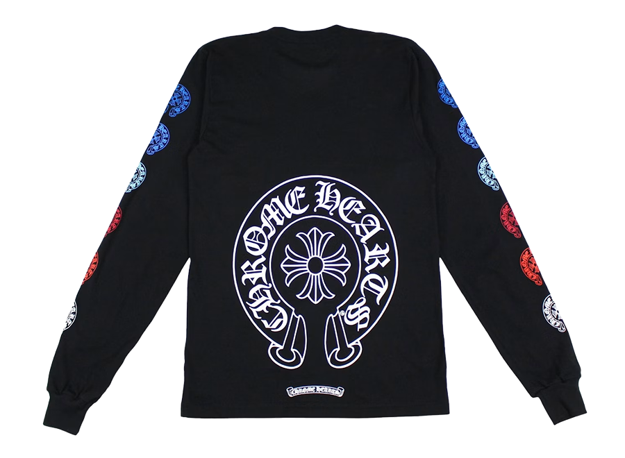 Chrome Hearts Multi Color Horse Shoe L/S T-shirt Black