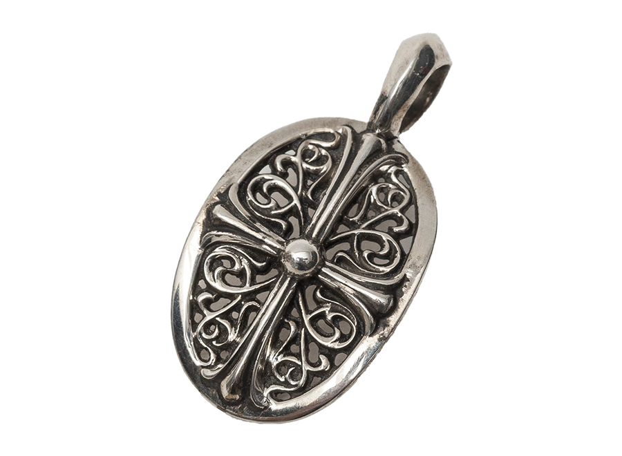 Chrome Hearts Silver Oval Pendant