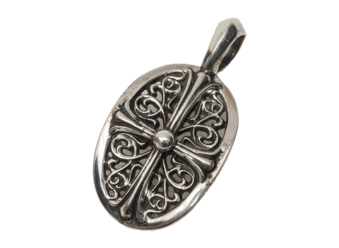 Chrome Hearts Silver Oval Pendant