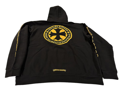 Chrome Hearts Plus Logo Pullover Hoodie Black/Yellow (Pre-Owned)