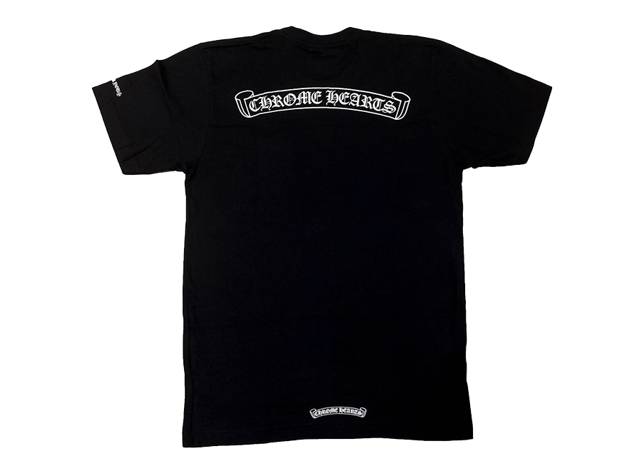 Chrome Hearts Scroll Logo Pocket T-shirt Black (Pre-Owned)