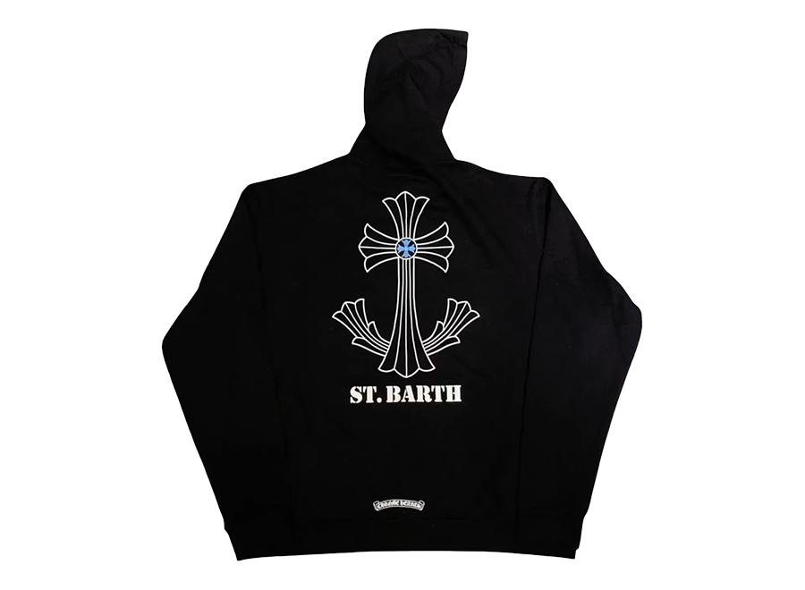 Chrome Hearts St. Barths Exclusive Anchor Hoodie Black/Blue (Pre-Owned)