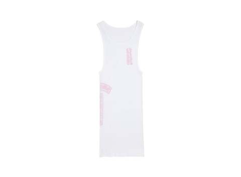 Chrome Hearts T Bar Rib Tank White/Pink (Pre-Owned)