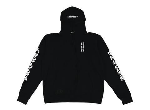 Chrome Hearts Vertical Logo FU Hood Hoodie Black/White (Pre-Owned)