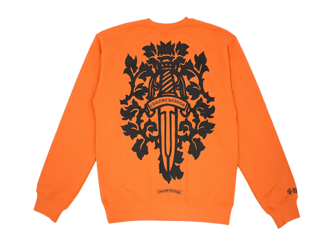 Chrome Hearts Vine Dagger Crewneck Sweatshirt Orange/Black (Pre-Owned)
