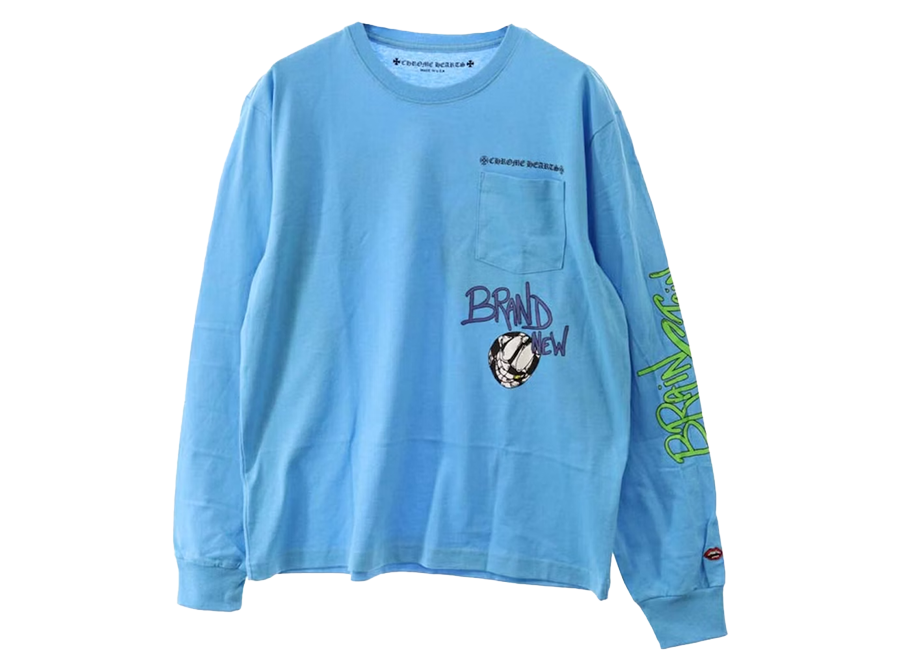 Chrome Hearts x Matty Boy Brain New L/S T-Shirt Blue