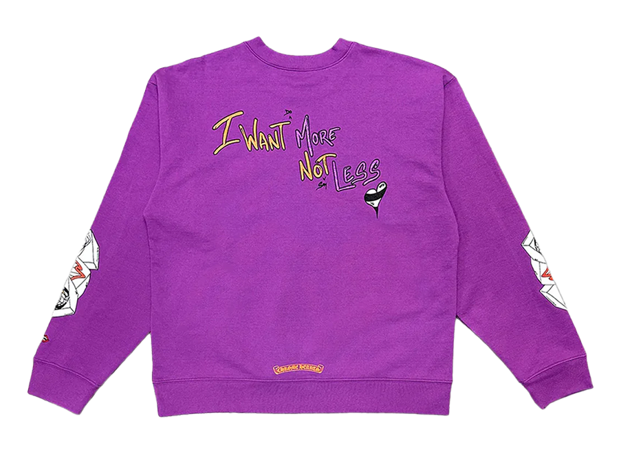 Chrome Hearts Matty Boy Want More Not Less Crewneck Purple (Pre-Owned)