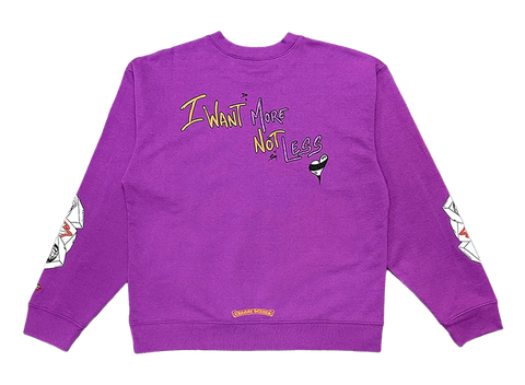 Chrome Hearts Matty Boy Want More Not Less Crewneck Purple (Pre-Owned)