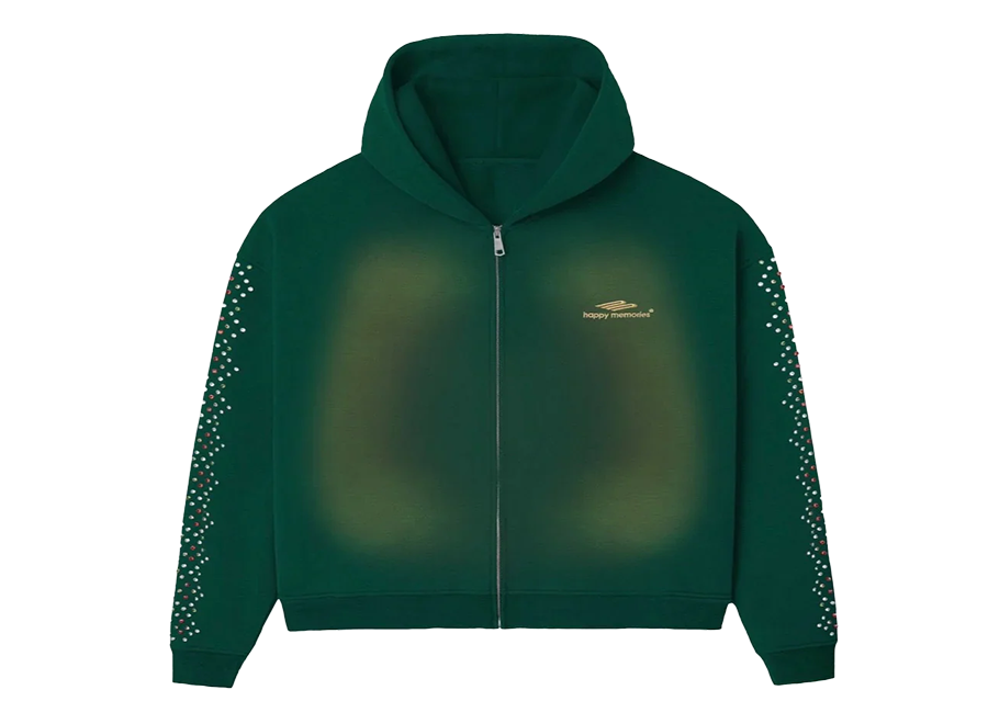 HMDD Crystal Zip Up Sweatshirt Green (Pre-Owned)