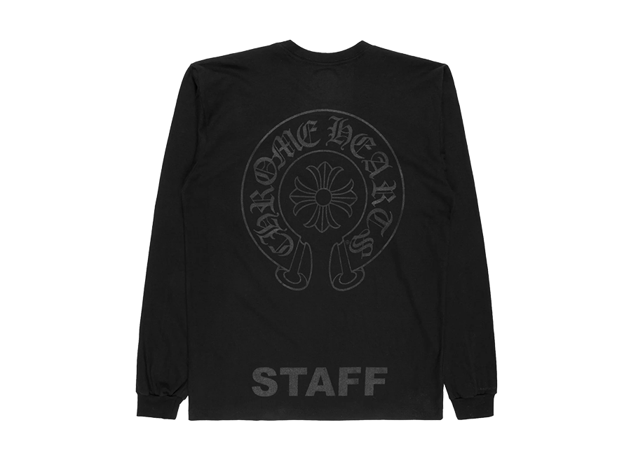 Chrome Hearts Staff Horseshoe Logo Longsleeve T-Shirt Black Grey