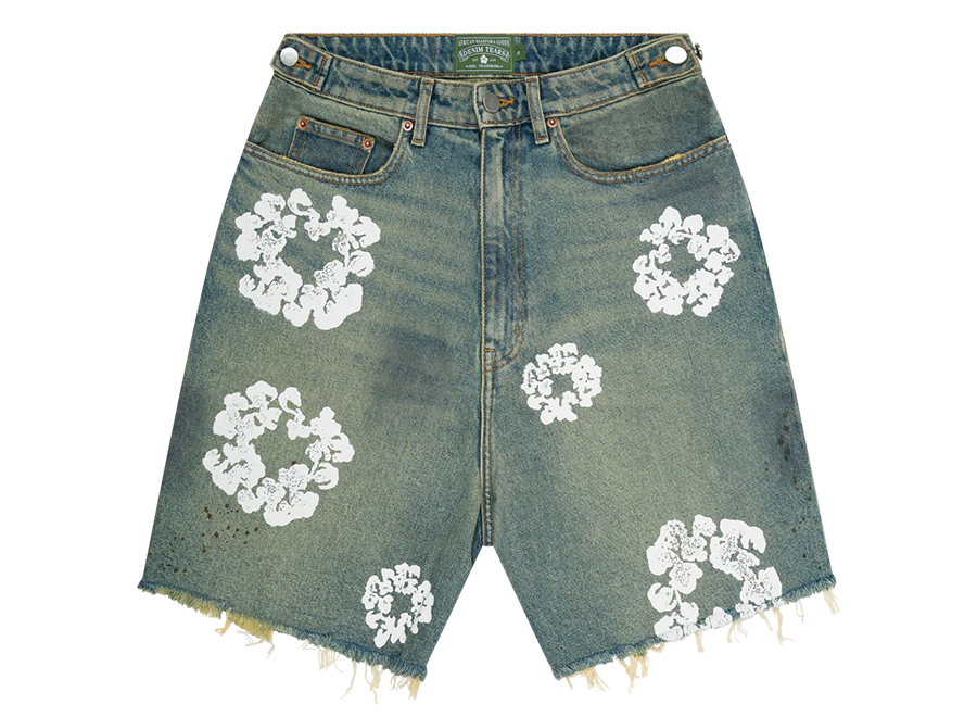 Denim Tears Dirty Wash Wreath Short Light Wash
