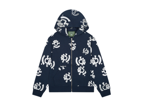 Denim Tears Bstroy Tears Zip Hoodie Blue (Pre-Owned)