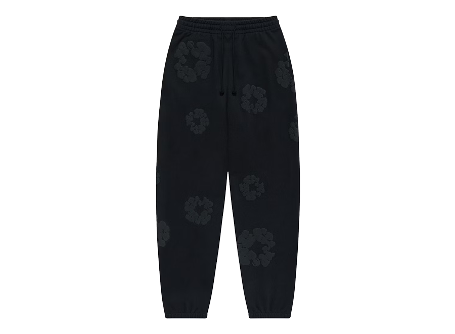 Denim Tears Cotton Wreath Sweatpants Black Monochrome