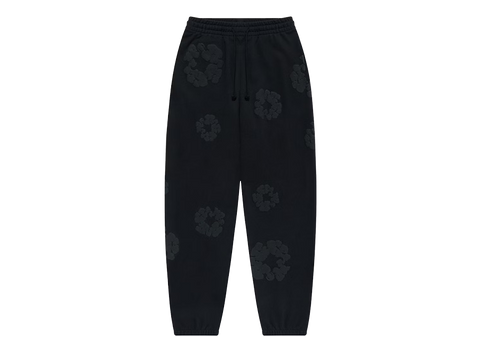 Denim Tears Cotton Wreath Sweatpants Black Monochrome