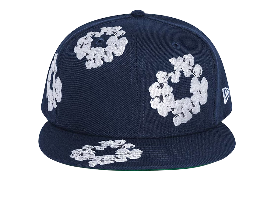 Denim Tears New Era Cotton Wreath 59/50 Cap Navy