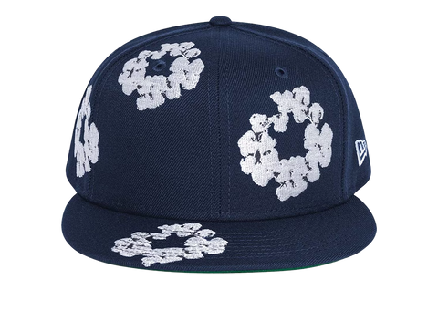 Denim Tears New Era Cotton Wreath 59/50 Cap Navy