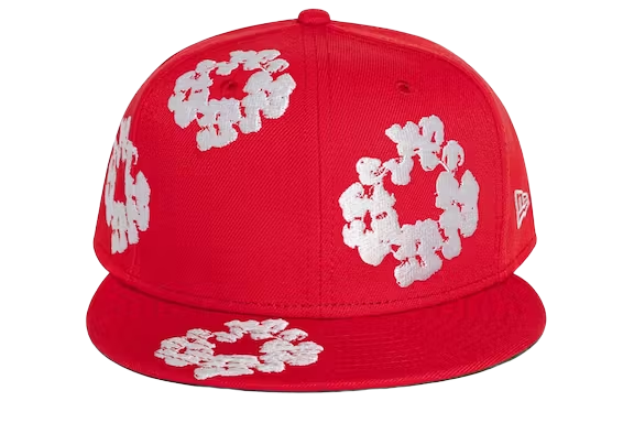 Denim Tears New Era Cotton Wreath 59/50 Cap Red