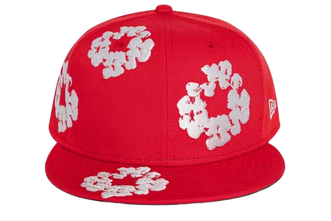 Denim Tears New Era Cotton Wreath 59/50 Cap Red