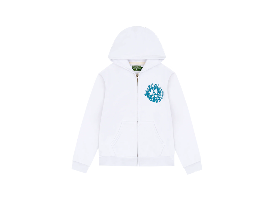 Denim Tears University Zip Up White