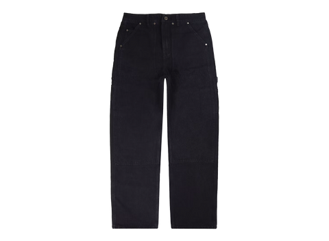 FTP Frayed Denim Logo Carpenter Pant Black