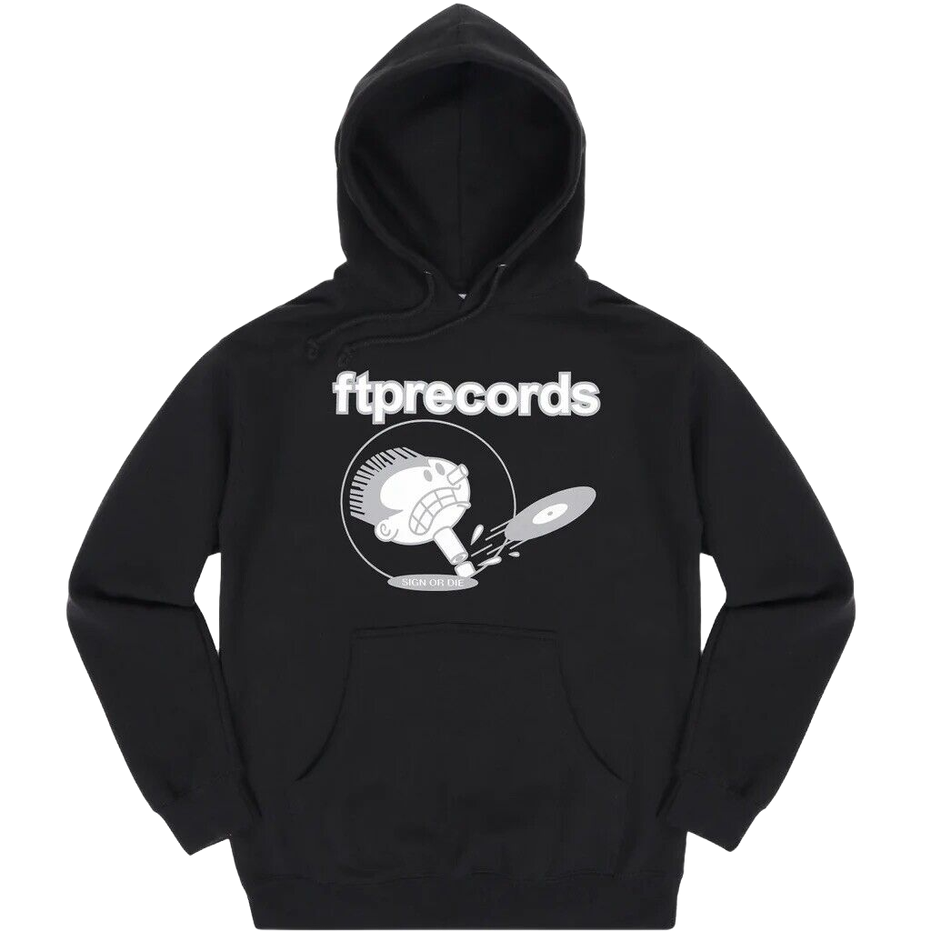 FTP Records Pullover Hoodie Black