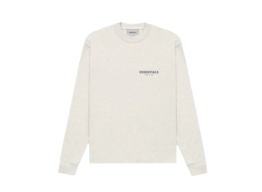 Fear of God Essentials Long Sleeve T-Shirt Light Heather Oatmeal (Pre-Owned)