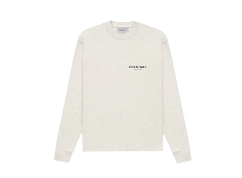 Fear of God Essentials Long Sleeve T-Shirt Light Heather Oatmeal (Pre-Owned)
