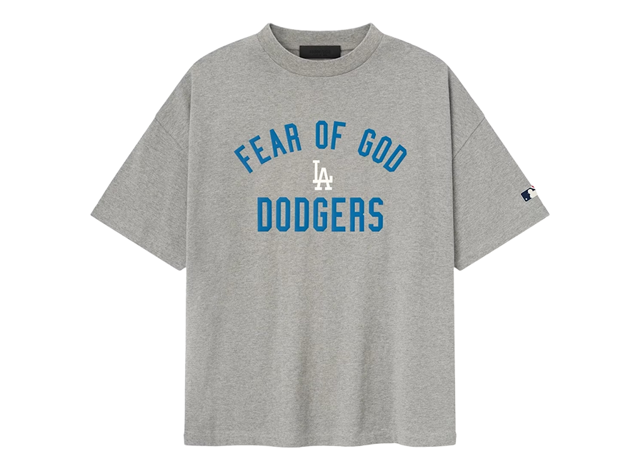 Fear of God Essentials Dodgers 90's Tee Concrete Heather